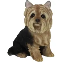 Esschert Design Statue de yorkshire Terrier assis - L 18,3 x P 14 x H 21,5 cm - Polyrésine