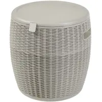 Casa.pro tabouret glacière 4 en 1 'Avetrana' 44 x Ø40 cm brun clair