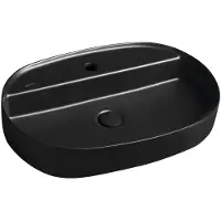 Hak INFINITY OVAL vasque à poser, 60x40cm, noir mat