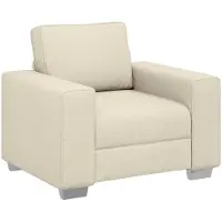 vidaXL Canapé 3 places Beige 219 x 80 x 82 cm Tissu en lin mélangé