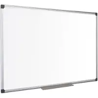BI-Office Tableau blanc émaillé Maya avec cadre en aluminium (90 x 60 cm)