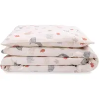 Julius Zöllner Parure de lit enfant Organic Wild Friends 100x135 cm + 40x60 cm (100 x 135 cm, 40 x 60 cm)