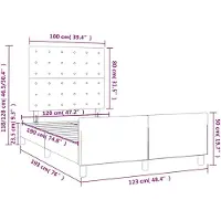 vidaXL Sommier sans matelas cappuccino brun 120x190cm similicuir