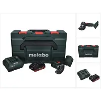 Metabo Meuleuse d'angle sans fil CC 18 LTX 18 V 76 mm sans balais + 1 batterie 4,0 Ah + chargeur + metaBOX