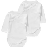 Petit Bateau Vêtements Petit Bateau Lot De 2 Bodies Croisés Manches Longues Unis Pour Accessoires