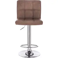 OEM Chaises de bar ergonomiques avec assise marron, hauteur 60-82 cm, lot de 1