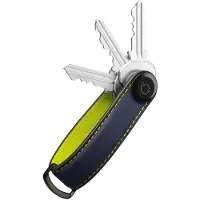 OrbitKey Hommes, Porte-clés, - Key Organiser Matte Leather - Cyber, Noir