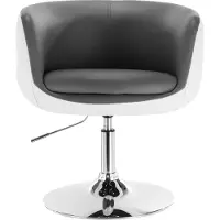 OEM Tabouret de bar blanc avec dossier, réglable en hauteur, en similicuir