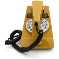 GPO Trim Moutarde - Téléphone vintage bouton poussoir