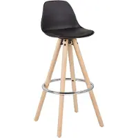 OEM Tabourets de bar noirs avec dossier, 75 cm, simili cuir, marron