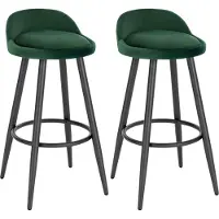 OEM Tabourets de bar verts avec dossier, ergonomiques, hauteur d'assise 69 cm, Keuken