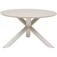 Hespéride Table De Jardin Ronde Alu/Verre Oryon Argile - 6 Places -