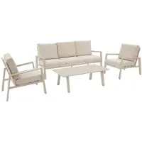 Hespéride Salon De Jardin Aluminium Luzane Argile - 5 Places -
