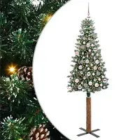 vidaXL Arbre de Noël fin, vert, 180 cm ()