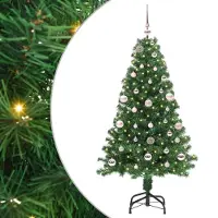 vidaXL Sapin de Noël artificiel Vert 150 cm PVC, Acier et Plastique