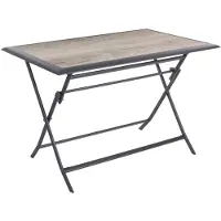 Hespéride Table Pliante D'extérieur Azua - Graphite - 110 X 71 Cm - Gris Smoke
