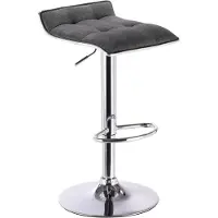 OEM Tabourets de bar ergonomiques - Lot de 1 - Tabourets de cuisine et de bar - Lin - Réglables en hauteur - Gris foncé - 62-84 cm