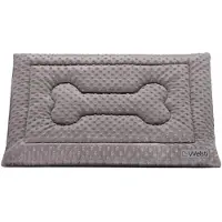 Welsti Lit pour chien pour un chat, tapis pour chien, gris Minky M 70x50