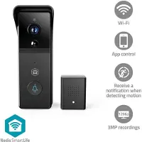 Nedis SmartLife Sonnette Alimenté par batterie 3MP Full HD 1296p Cloud - Ne