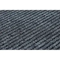 Rugsx Paillasson antidérapant pour les mètres courants GIN 2126 Liverpool extérieur, intérieur, sur caoutchouc - gris 100 cm 100x430 cm