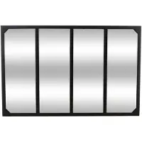 Atmosphera Miroir Lola en métal noir - 116 x 76 cm