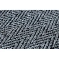 Rugsx Paillasson antidérapant pour les mètres courants 100 cm MAGNUS 2954 Zigzag extérieur, intérieur gris 100x130 cm
