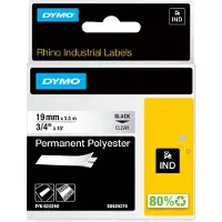 Dymo 622290 (S0929270) - (19 mm) - Noir sur transparent - Ruban