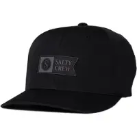 Salty Crew Casquette Apex Flexfit 6 panneaux, noir, taille S-M, homme, noir, taille S-M