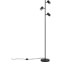 QAZQA Lampadaire moderne noir 3 lumières - Jeana