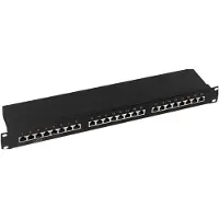 Logilink panneau de brassage Cat.6 EconLine, 24 Ports, noir