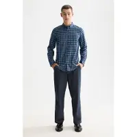 Scotch & Soda Micro Aop Slim Fit Long Sleeve Shirt Bleu XL Homme