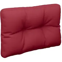 vidaXL Coussins de palette lot de 2 rouge bordeaux tissu