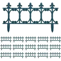 vidaXL Bordure de pelouse 16 pcs. Vert 10 m PP