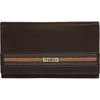 Mano Porte-monnaies 'Don Leonardo' brun foncé / orange