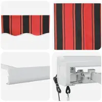 vidaXL Store à rallonge orange et marron 300 x 250 cm