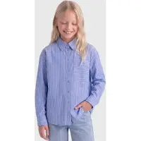 ONLY GIRLS Chemisier 'KOGCosmo' bleu / blanc