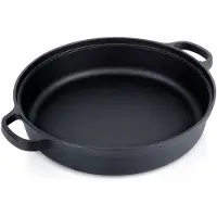 Artemis Poêle à frire profonde en fonte pour gaz, induction, gril, cheminée, four, 30 cm