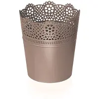 Prosperplast Pot De Fleurs - Prosperplast - Dentelle - Couleur Mocca - 16 Cm - 18,5 Cm