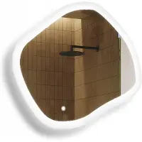 Artforma Miroir de salle de bain 84x74cm - ovale avec éclairage LED - LED Dual et Touch Sensor