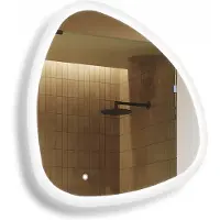 Artforma Miroir de salle de bain 94x94cm - irrégulier avec éclairage LED - LED Dual et Touch Sensor