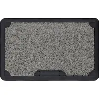 Rugsx Paillasson BH DM001 avec insert de nettoyage remplaçable, antidérapant, extérieur, intérieur - argent 45x70 cm