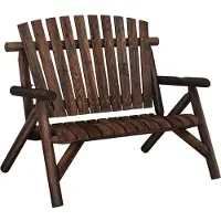 vidaXL Banc de jardin 2 places 119x85x98 cm bois massif épicéa