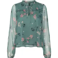 Vero Moda Chemisier 'VMMilla' jade / rose / noir / blanc