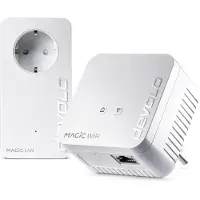 Devolo Kit de démarrage Magic 1 – 1200 WiFi mini : kit compact comprenant 2 adaptateurs CPL WiFi Fast Ethernet avec connexion LAN et réseau maillé WiFi, technologie G.hn