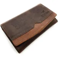 Mustang Cuir porte-monnaie La Spezia Long Wallet Brown brun