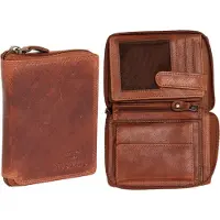 Mustang Cuir porte-monnaie Udine Wallet Cognac brun