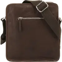 Mano Cuir sac à épaule bandoulière Don Pietro Bristol Crossover Bag Dark Brown marron foncé