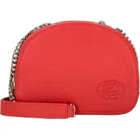 Lacoste Cuir sac à épaule bandoulière sac à épaule Croco Crew Crossover Bag Pompier rouge