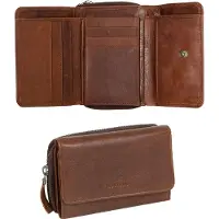 Mustang Cuir porte-monnaie Como Heze Wallet Cognac marron clair
