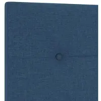 vidaXL Tête de lit réglable en hauteur avec tête de lit Bleu 80 cm Tissu